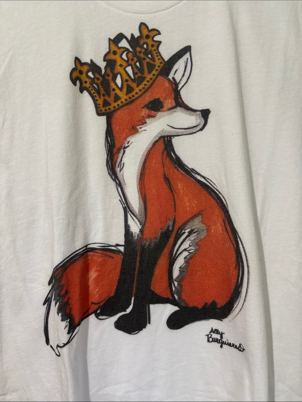 Bella Canvas White Tee Royal Fox Cocoally New Orleans women’s Medium - Picture 2 of 6